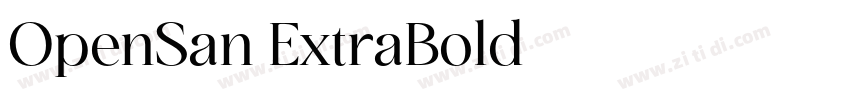 OpenSan ExtraBold字体转换